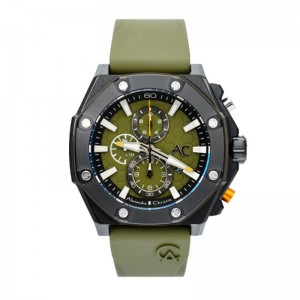 Alexandre Christie AC 9601 Collection Black Green Rubber MCRIPGN